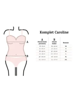 DKaren Lingerie Komplet bielizny Caroline Granatowy Classic Fit