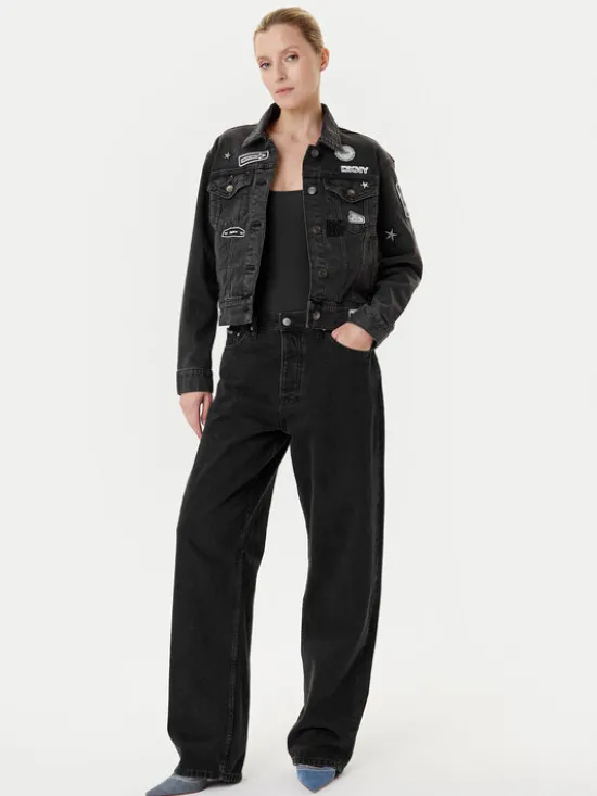 DKNY Kurtka jeansowa P5GCYC72 Szary Regular Fit