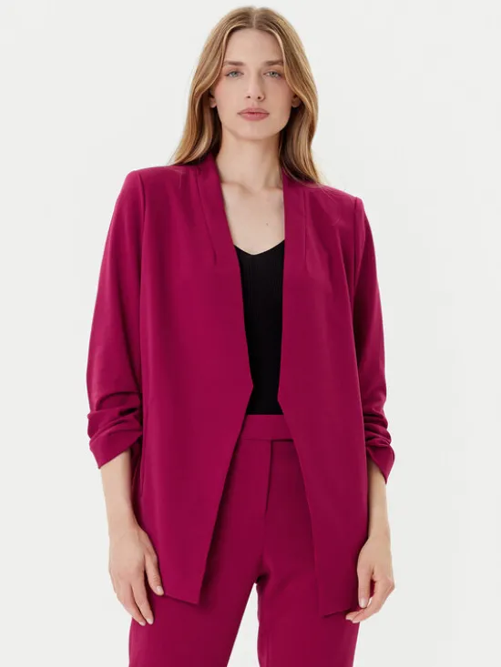 DKNY Marynarka P9RCAAWI Bordowy Regular Fit