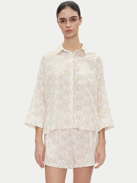 DKNY Piżama YI80048 Beżowy Regular Fit