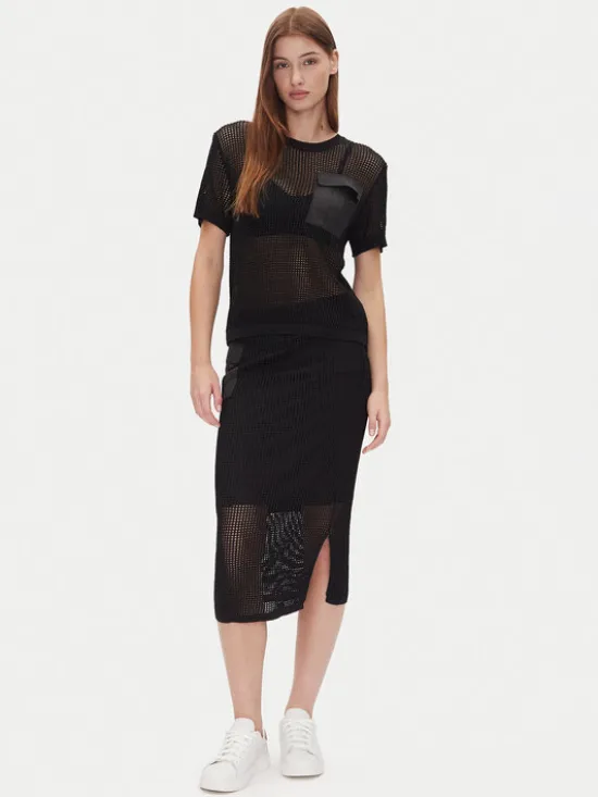 DKNY Spódnica ołówkowa P5BRAV85 Czarny Slim Fit
