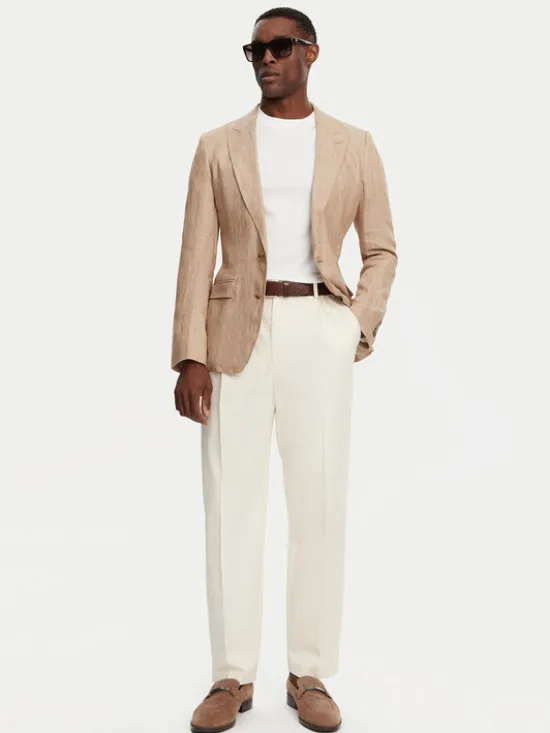 Dolce&Gabbana Marynarka G2NW0T FU4L0 Beżowy Regular Fit