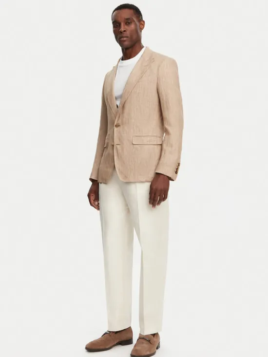 Dolce&Gabbana Marynarka G2NW0T FU4L0 Beżowy Regular Fit