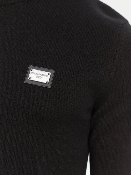 Dolce&Gabbana Sweter GXO39T JEMQ4 Czarny Regular Fit