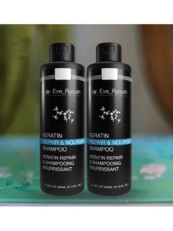 dr. Eve Ryouth Szampon Keratin Repair & Nourish 300 ml x 2 Zestaw do pielęgnacji włosów