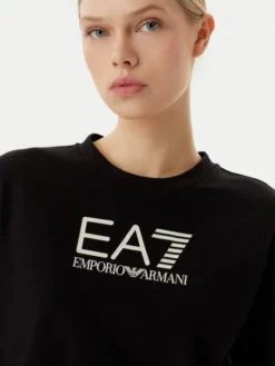 EA7 Emporio Armani Komplet bluza i szorty sportowe 7W000974 AF13135 UC001 Czarny Regular Fit