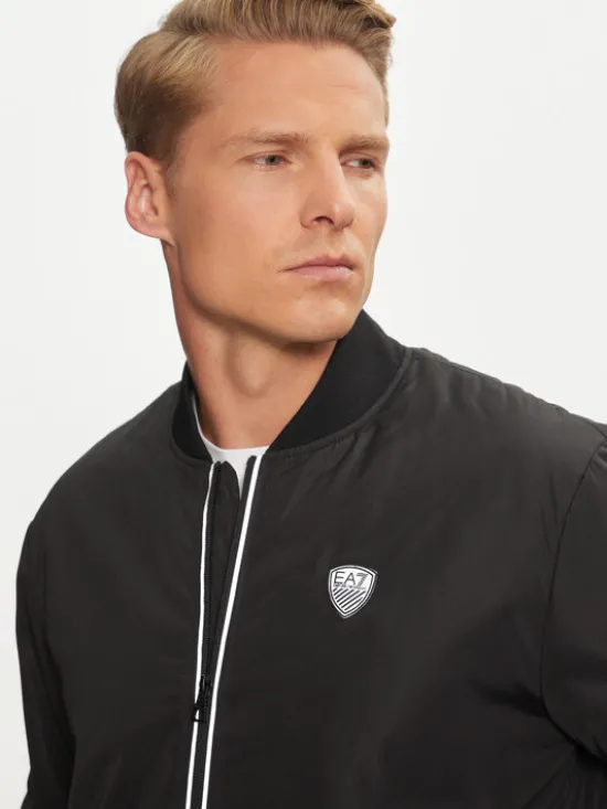 EA7 Emporio Armani Kurtka bomber 8NPB12 PN7LZ 1200 Czarny Regular Fit