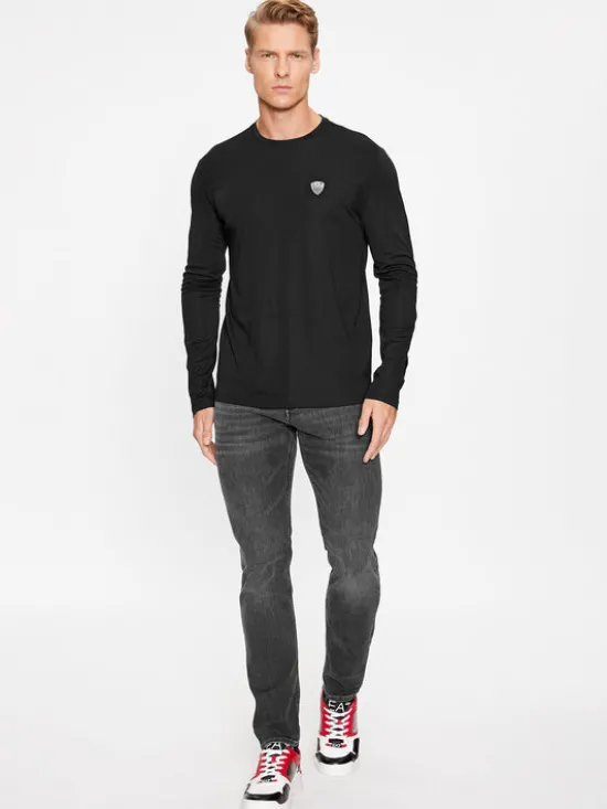 EA7 Emporio Armani Longsleeve 8NPT17 PJRGZ 1200 Czarny Regular Fit