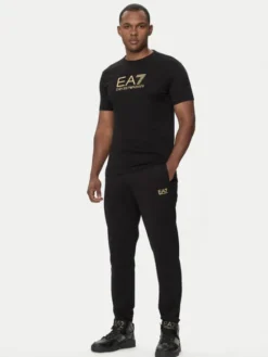 EA7 Emporio Armani Spodnie dresowe 8NPP66 PJVRZ 0208 Czarny Regular Fit