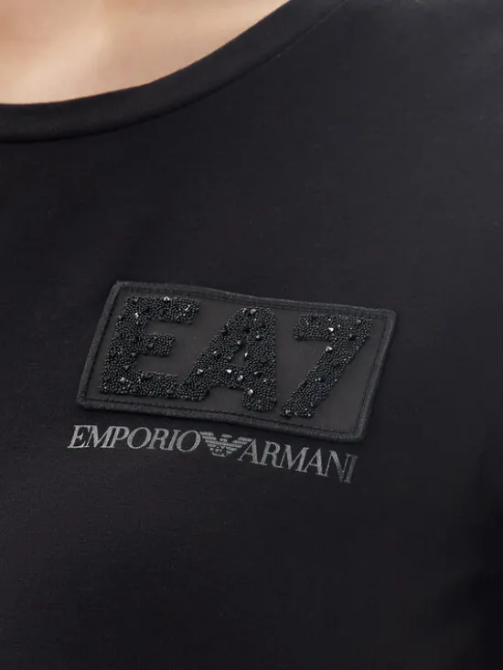 EA7 Emporio Armani T-Shirt 7W000492 AF10373 UC001 Czarny Regular Fit