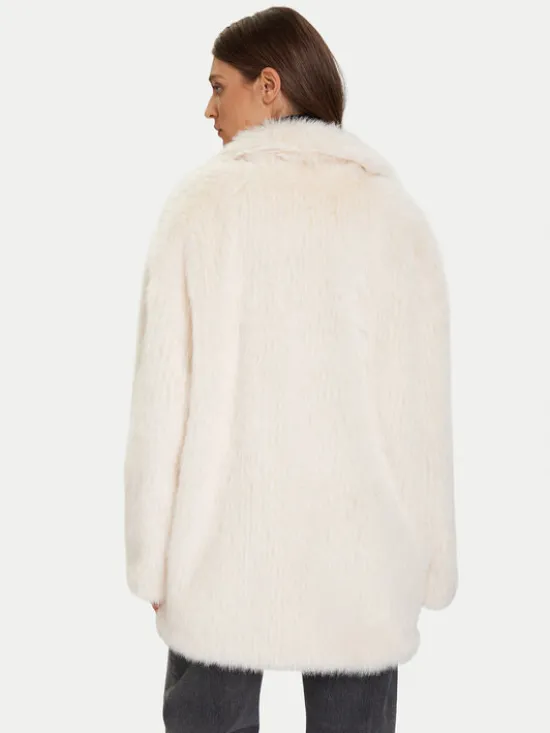 Eleh Futro Bianco Panna EFW250385 Écru Regular Fit
