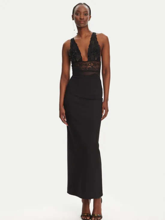 Elisabetta Franchi Body BO03452E2 110 Czarny Regular Fit