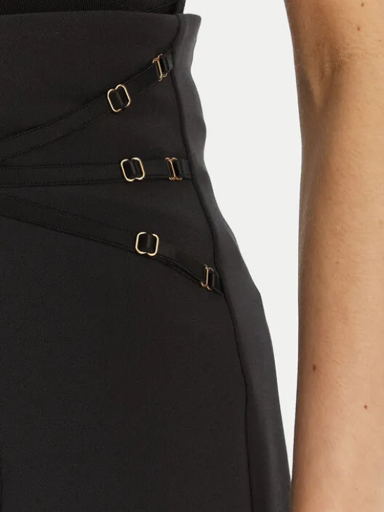 Elisabetta Franchi Spódnica mini GO-167-61E2-V320 Czarny Regular Fit