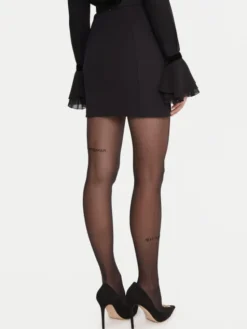 Elisabetta Franchi Spódnica mini GO-148-57E2-V380 Czarny Regular Fit