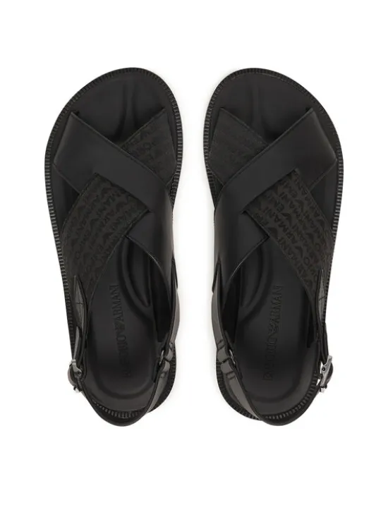 Emporio Armani Sandały EM004323 AF25617 MC012 Czarny