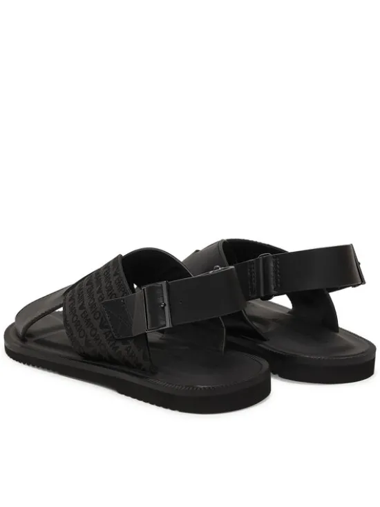 Emporio Armani Sandały EM004323 AF25617 MC012 Czarny