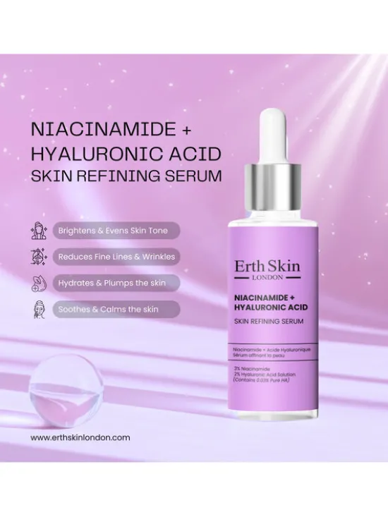 Erthskin London NIACINAMIDE + KWAS HIALURONOWY Serum