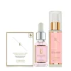 Erthskin London SERUM EGF CELL EFFECT + Rozświetlający olejek do twarzy z kwiatu róży + Podwójne płatki pod oczy Zestaw do pielęgnacji