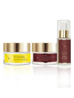 Erthskin London Serum Retinol + krem ​​nawilżający na noc Retinol + kolagenowy krem ​​na dzień SPF Zestaw do pielęgnacji