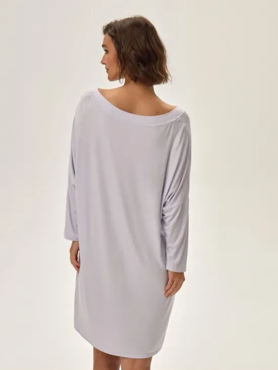 Esotiq Koszula nocna 42092 Szary Regular Fit