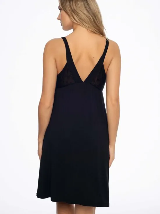 Esotiq Koszula nocna 41260-99X Czarny Regular Fit