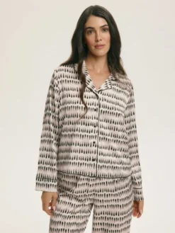 Esotiq Piżama 44917 Beżowy Regular Fit