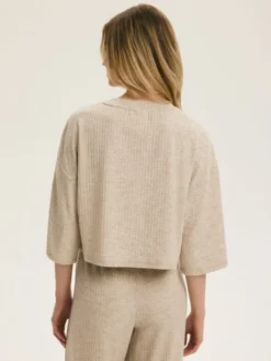Esotiq Piżama 44034 Beżowy Relaxed Fit