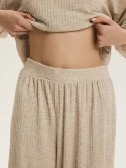Esotiq Piżama 44034 Beżowy Relaxed Fit