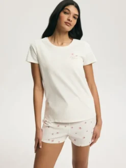 Esotiq Piżama 45217 Biały Regular Fit