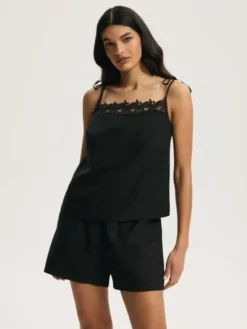 Esotiq Piżama 45221 Czarny Regular Fit