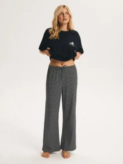 Esotiq Piżama 45915 Czarny Regular Fit