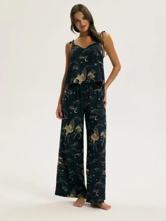 Esotiq Piżama 43925 Granatowy Regular Fit