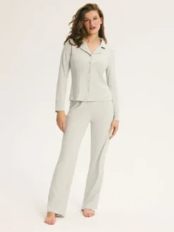 Esotiq Piżama 46006 Szary Regular Fit