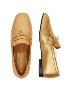 Eva Minge Loafersy CYNIA-LT2513-37 Złoty