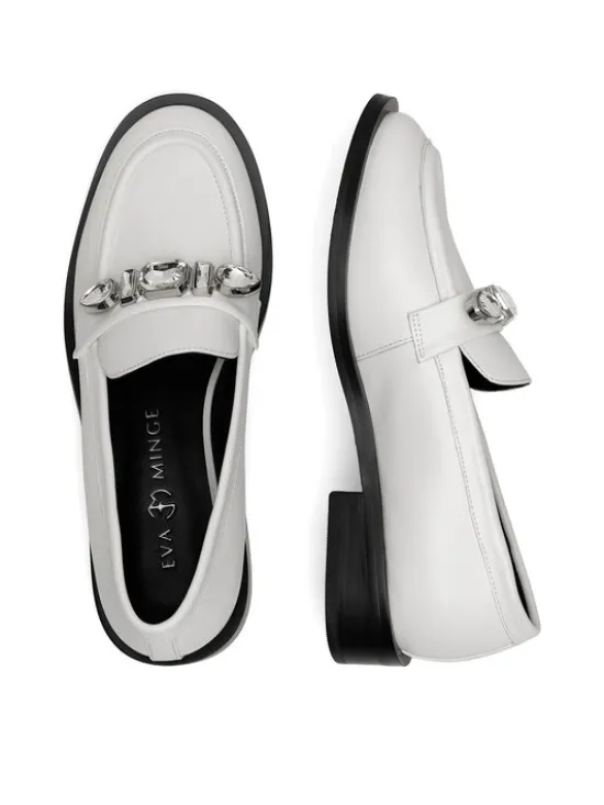 Eva Minge Loafersy WGA3289-1Z Biały