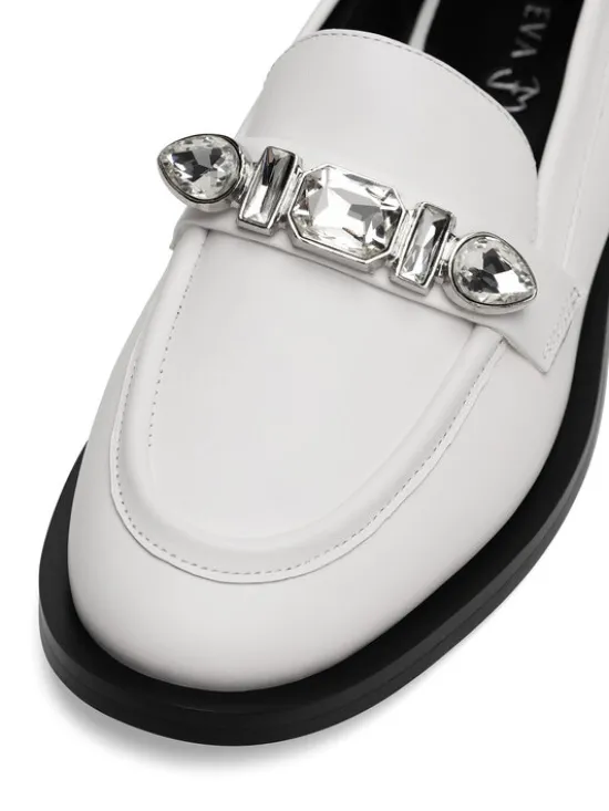 Eva Minge Loafersy WGA3289-1Z Biały