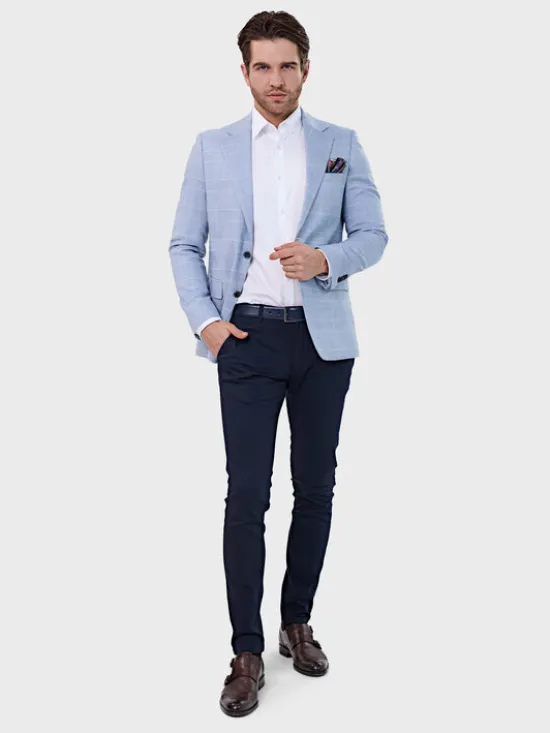 Evenemen Marynarka Harmony 04 Niebieski Slim Fit