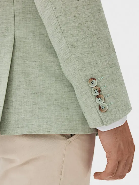 Evenemen Marynarka Passa Zielony Slim Fit