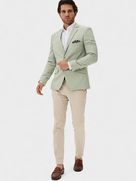 Evenemen Marynarka Passa Zielony Slim Fit