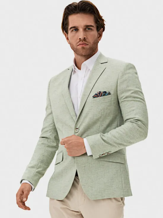 Evenemen Marynarka Passa Zielony Slim Fit