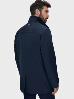 Evenemen Płaszcz zimowy LEONE NAVY Granatowy Slim Fit