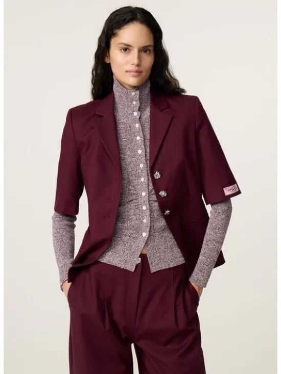 Fabienne Chapot Marynarka 6861-1853-102 Bordowy Regular Fit