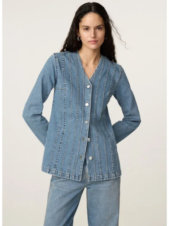 Fabienne Chapot Marynarka 6980-1867-98 Niebieski jasny Regular Fit