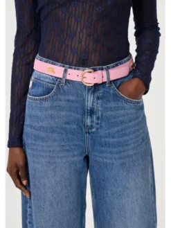 Fabienne Chapot Pasek Studded Marina Belt Różowy