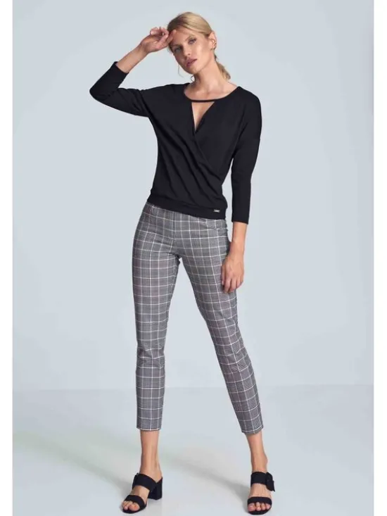 FIGL Bluzka M710 Czarny Regular Fit