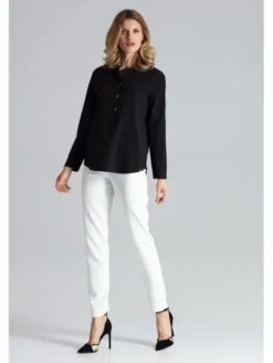 FIGL Bluzka M663 Czarny Regular Fit