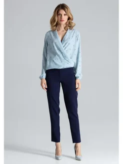 FIGL Bluzka M371 Niebieski Regular Fit