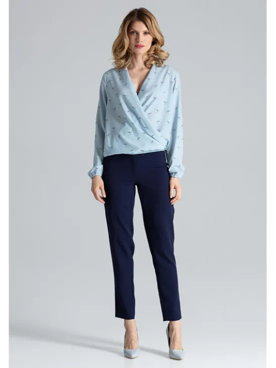 FIGL Bluzka M371 Niebieski Regular Fit