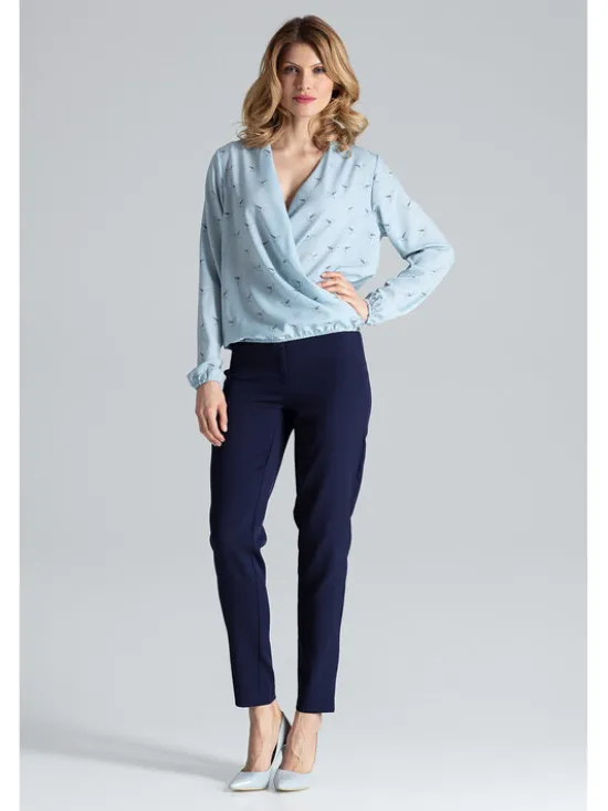 FIGL Bluzka M371 Niebieski Regular Fit