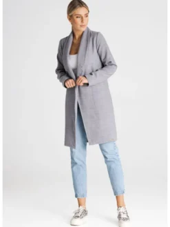 FIGL Płaszcz M990 Szary Regular Fit